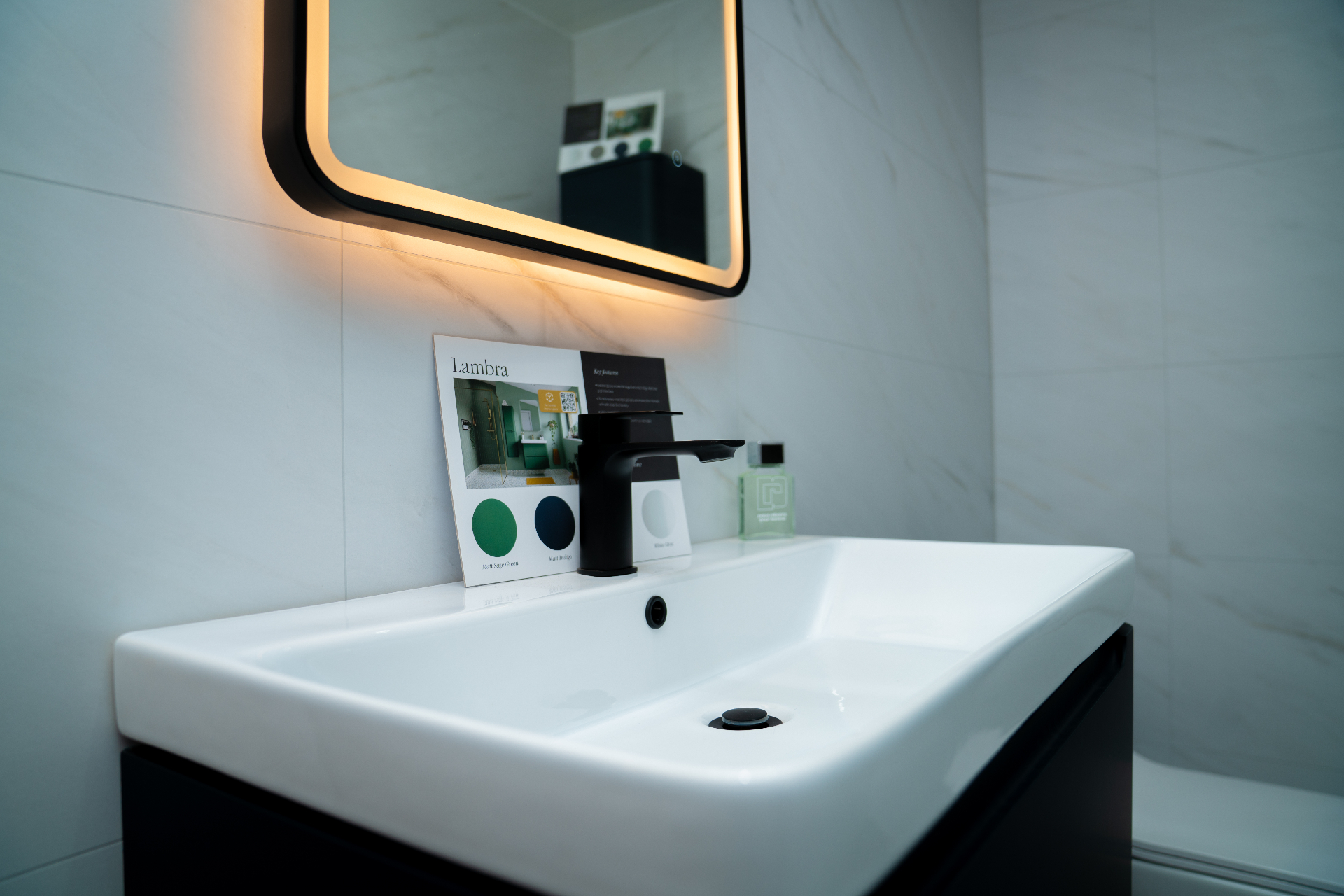 Bathroom designed around the customer's space and style